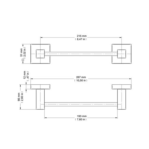 Porta Toalha Docol Rosto Square Ouro Polido 388443