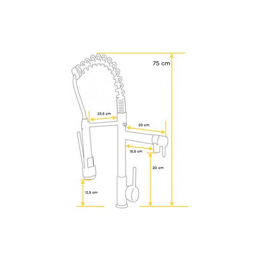 Misturador Esteves Monocomando Cozinha Gourmet Premium Black MT VMI491PW