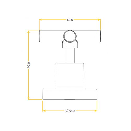 Acabamento Esteves para Registro C37 1/2" 3/4" 1" Pequena Reforma Deca Preto VAD830