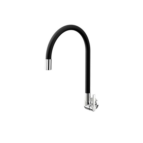 Torneira de Cozinha de Parede  Bica Flexível Galiflex Preta Docol — Ref. 00967457