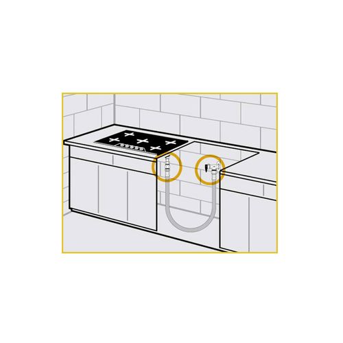 Kit Instalação Jackwal Cooktop 1,20 Metros Gás Central/Válvula Bloqueio 012.510