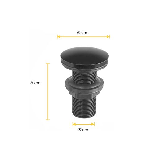 Válvula FLVX Click 7/8" Inox Black VC78-BLA