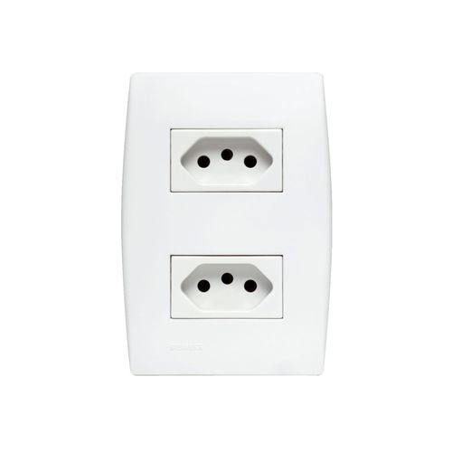 Tomada Siemens Ilus 5UB9 9053 2Tom.10A 2P T Branco