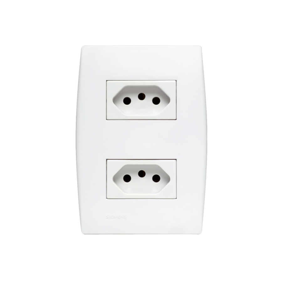 Conjunto 2 Tomadas 2p+T 10a Branco Ilus - 5ub99053 - Soprano