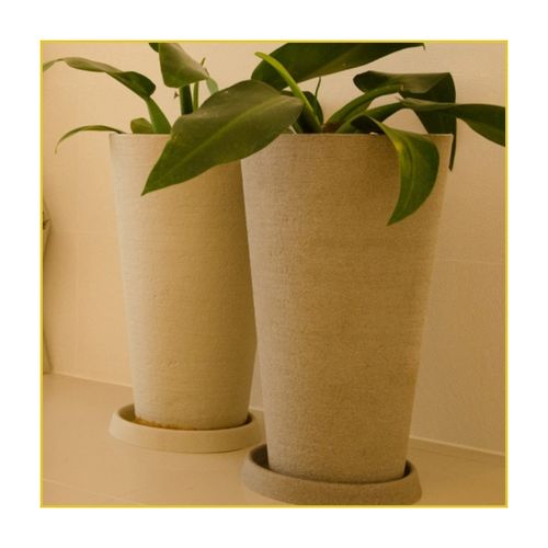 Vaso Japi Europa Conico Cimento 21x56x33Cm JVECC33