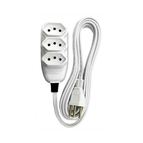 Extensao Ilumi C/Cabo PP 2P T 3M 10A 250 Branca 17991