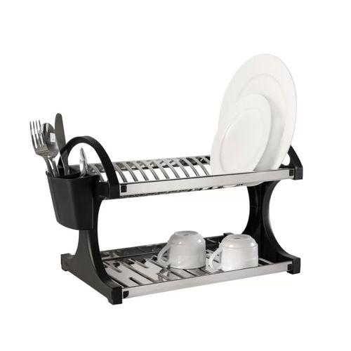 Escorredor Brinox Inox 16 Pratos C/Lateral Preto 2104/211