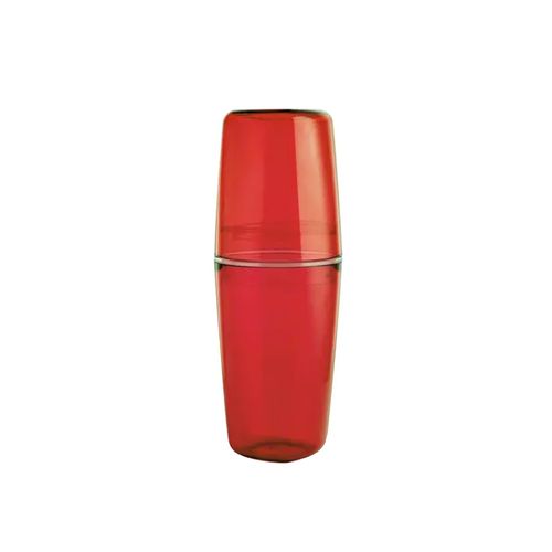Porta Escova com Tampa Ou Tule Vermelho PET802