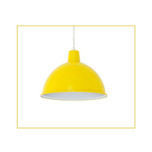 Pendente Taschibra Design 28x23Cm TD 822 Amarelo 1XE27 14511