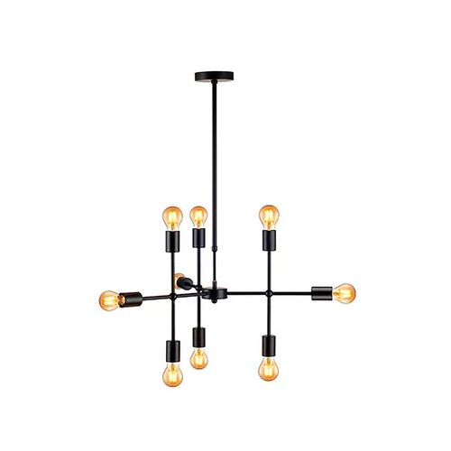 Pendente Avant Hash Aço 9xE27 Preto Fosco 489410000