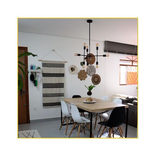Pendente Avant Hash Aço 9xE27 Preto Fosco 489410000