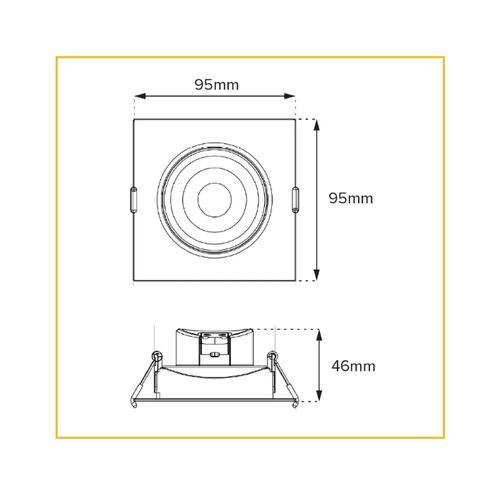 Spot Brilia Led Downlight Quadrado MR16 4,5/5W 6500K 435908 439388
