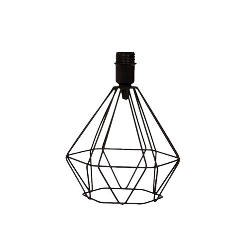 Base Primor Aramada para Abajur Preta 23cm — Ref. P641