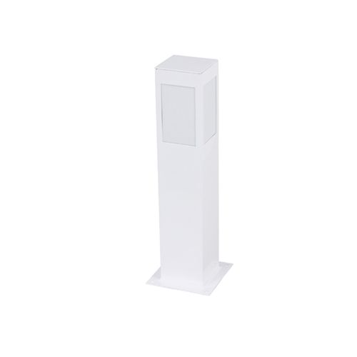 Poste Ideal Alum. Quadrado Bolt 50cm 1XE27 PA150 Branco