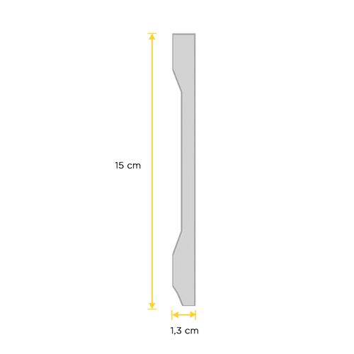 Rodapé Santa Luzia 13x150mm Lev 151 Branco Liso 21663