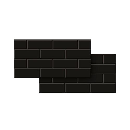 Azulejo Cerâmico Vivence 39x75 York Preto Retificado Brilhante 339.014 - LA