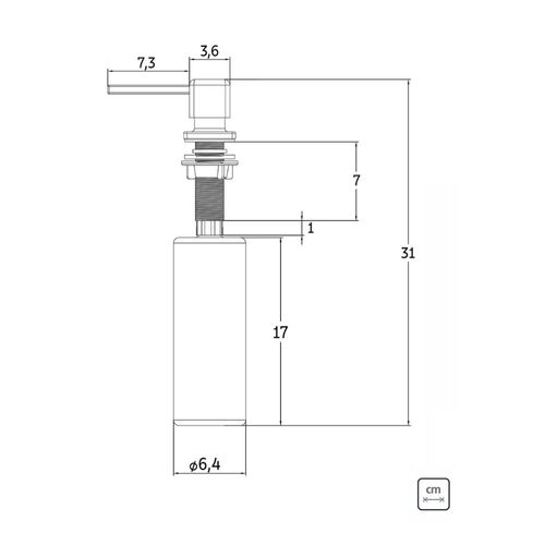 Dosador Tramontina Sabao 94517/006 500ml Square