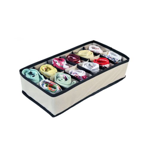 Organizador Peca Intimas Secalux 461021 35x17,5x9cm P/12 pecas Bege