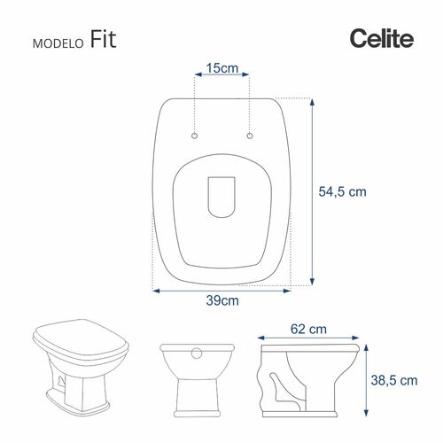 Assento Celite Fit Plus PP BR 9669810011300