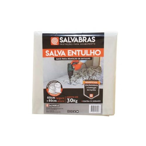 Salva Entulho Salvabras 60cmx80cm com 10 Pecas P00052