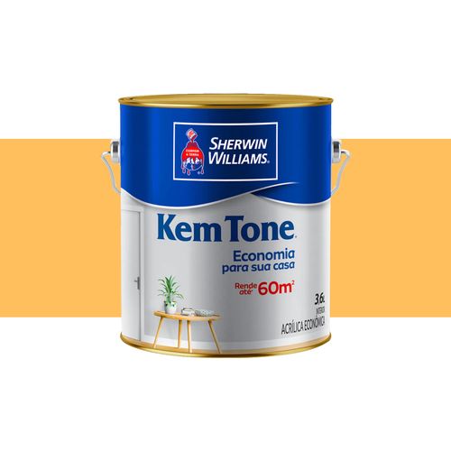 Tinta Sherwin Williams Kemtone Fosco Amarelo Sol 3,6 Litros 2722601