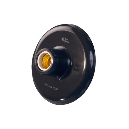 Plafon Eletromar com 1 Soquete E27 Preto PE27PR 60W
