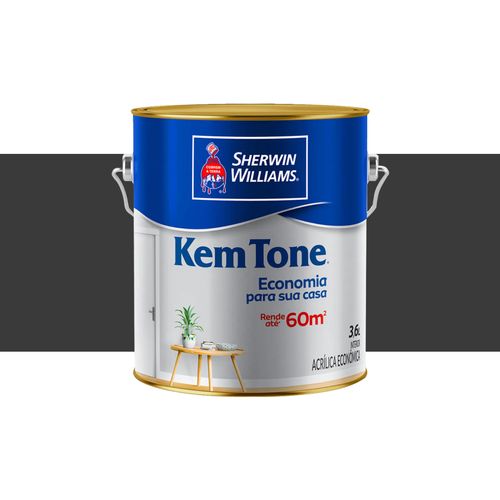 Tinta Sherwin Williams Kemtone Fosco Preto 3,6 Litros 2721201