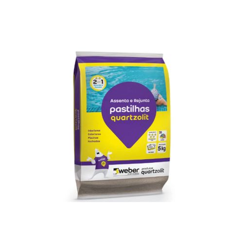 Argamassa Quartzolit Pastilha Interna Preto Grafite 5KG