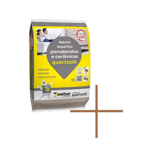 Rejunte Quartzolit Porcelanato 1Kg Marrom Canela 0110.00162.0015FD