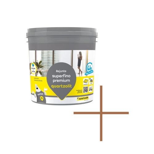 Rejunte Quartzolit Porcelanato Superfino Prem.Marrom Canela 2Kg 0110.00162.0002