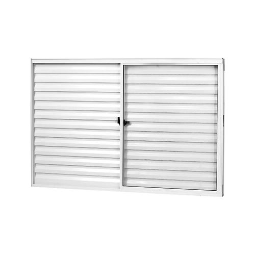 Veneziana MGM 100x120Cm Alumínio Branca Soft com Vidro sem Grade 3 Folhas 2640/118317