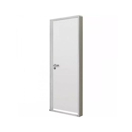 Kit Porta MGM Lisa Branca 215x94x12E Regulador 14,5cm ID 271 - Esquerda - Madeira