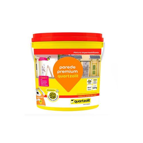 Impermeabilizante Quartzolit Parede Branco Premium 3,6 Kg 0430000000036