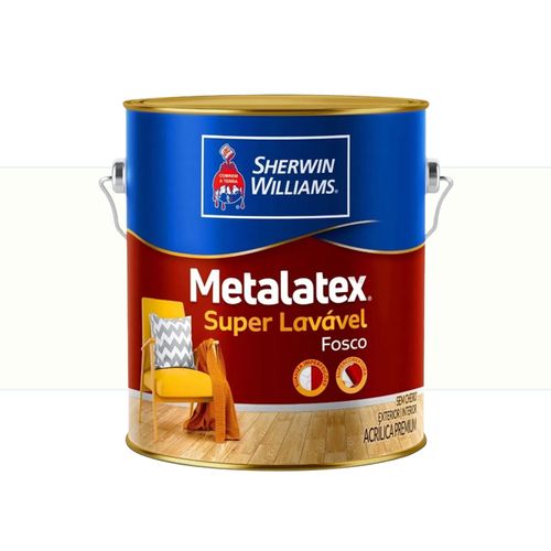 Tinta Sherwin Williams Novo Metalatex Fosco Perfeito Branco Gelo 3,6 Litros 8230301
