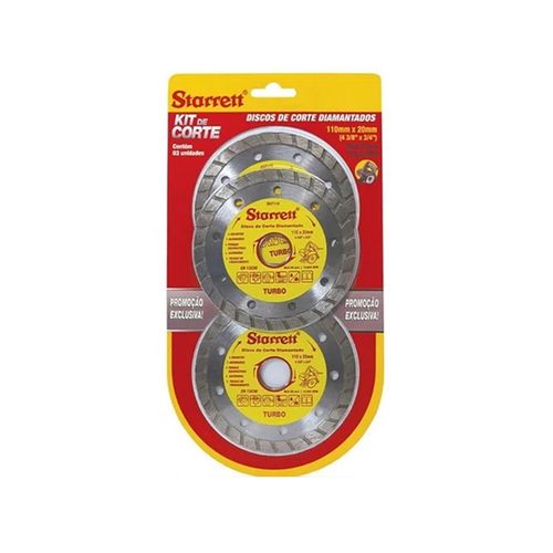 Kit Disco Diam.Starret c/3pc KDDT110-3 Turbo