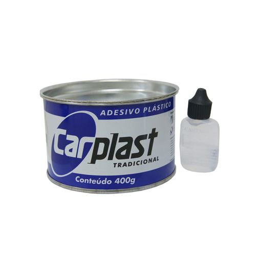 Cola Plástica Carplast 400 GR Cinza com 1 Catalizador (Massa Plástica)