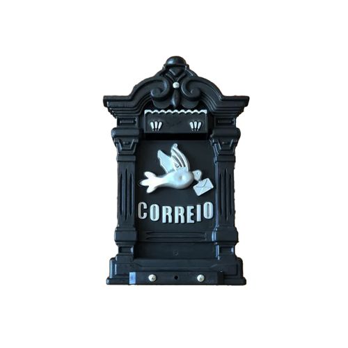 Caixa Carta Jlk Colonial Embutir / Grade Preto 024-Pr