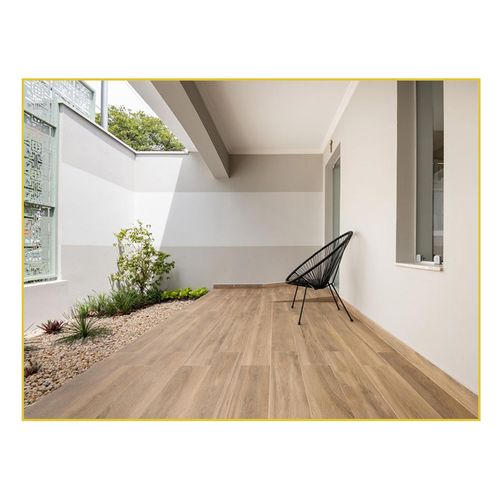 Piso Porcelanato Savane 18x113 Walnut Golden Rústico Retificado