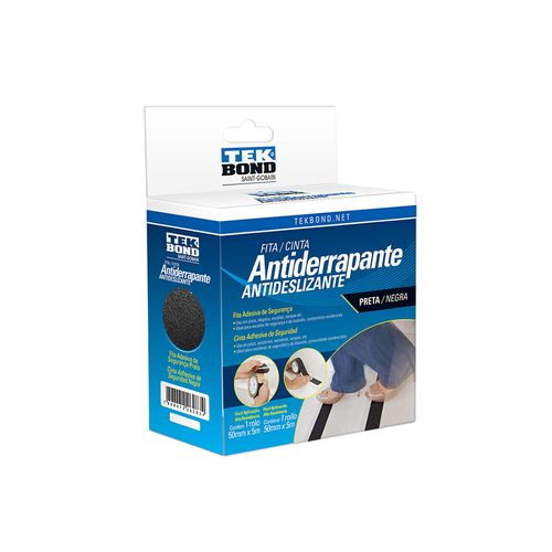 Fita Tek Bond Antiderrapante Preta 50mmx5m 21161050501