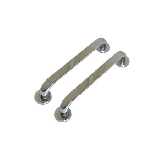 Puxador Mundial 617904 Cromado 25cm Duplo Classic Porta Vidro/Mad