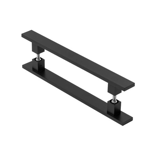 Puxador Mundial 056406/096406 80cm Duplo Plano Reto Preto