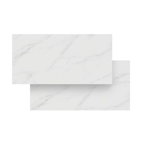 Piso Porcelanato Elizabeth 62,5x125 Carrara Linc Esmaltado Polido Retificado