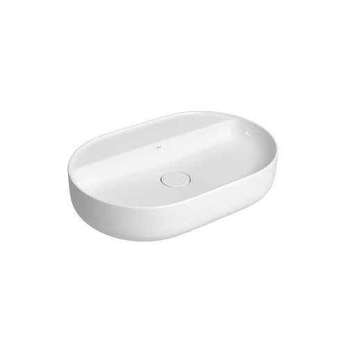 Cuba Deca Apoio Oval 60x40x13,5Cm com Mesa Branca L.14060.M.17