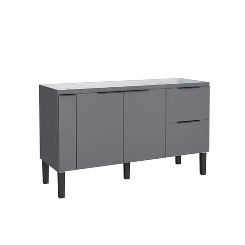 Gabinete para Pia 1,20m Cozimax Jupiter em Aço Cinza com Gavetas — Ref. 101880