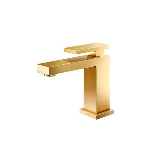 Torneira Docol Lavatório Mesa Bica Baixa New Edge Ouro Escovado 000925072