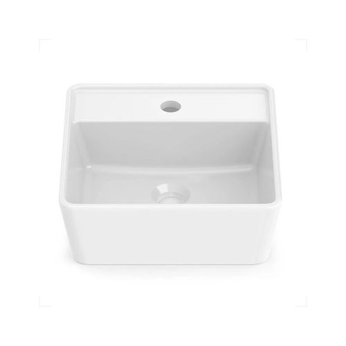 Cuba de Apoio Quadrada 35x35x13cm com Mesa Óptica Branca CQ35 Roca — Ref. A327B11000