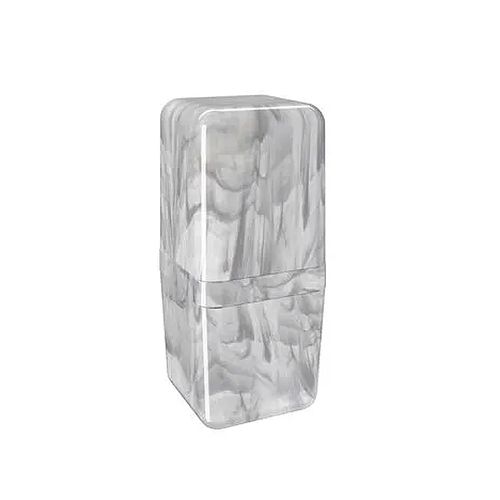 Porta Escova Coza com Tampa Cube Mármore Branco 20877/0480