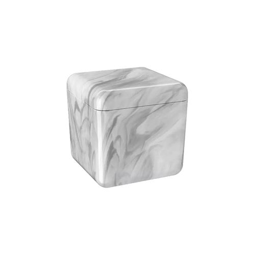 Porta Algodão Coza Cube Mármore Branco 20879/0480