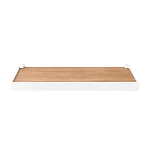 Prateleira Pratk Duetto Nogueira 4X20X60 Moldura Branca 10213.040