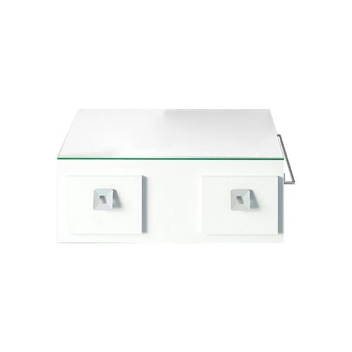 Bancada Gaam Essenza 600 com Tampo de Vidro Branco/Branco 200050 /5953